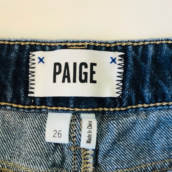 PAIGE Jimmy Jimmy distressed denim shorts Sz 26 - Picture 4 of 5